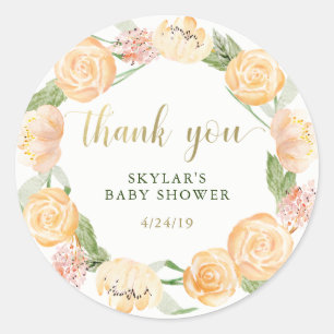 Goldflorenkrebs   Babyparty Runder Aufkleber