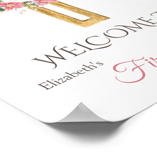 Goldflorenkreuz Erste Heilige Kommune Poster (Ecke)