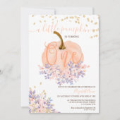 Goldflorenkürbis Aquarell erster Geburtstag Einladung (Vorderseite)