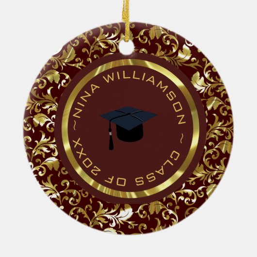 Goldflorentasche und -kappe keramik ornament (Hinten)