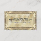 Goldflorrahmen | Goldschimmer Visitenkarte (Rückseite)