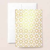 Goldflorrosa-Foto-Hochzeit Folienkarte (Rückseite mit Umschlag)