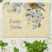 Goldflossen und Apfelblüten gelb Handtuch (Gefaltet)