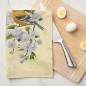 Goldflossen und Apfelblüten gelb Handtuch (Viertel Falte)