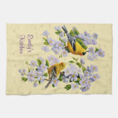 Goldflossen und Apfelblüten gelb Handtuch (Horizontal)