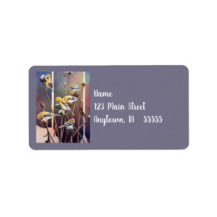 Goldflossen und getrocknete Wasserfarben Adressaufkleber