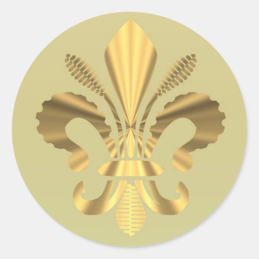 Goldflöte de lys runder aufkleber (Vorderseite)