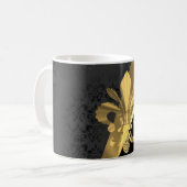 Goldflöte von Lys in schwarz Kaffeetasse (Vorderseite Links)