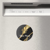 Goldflöte von Lys in schwarz Magnet (In Situ (Geschirrspüler))
