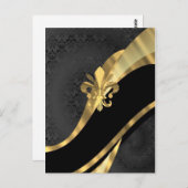 Goldflöte von Lys in schwarz Postkarte (Vorne/Hinten)