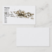 Goldflöten-Visitenkarteschablone Visitenkarte (Vorne/Hinten)