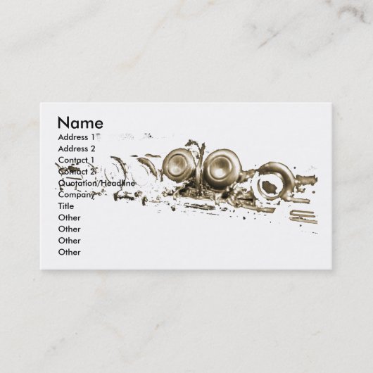 Goldflöten-Visitenkarteschablone Visitenkarte (Vorderseite)