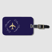 Goldflugzeug Gepäckanhänger (Vorderseite (Horizontal))