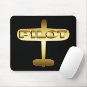 GOLDflugzeug-PILOT Mousepad (Mit Mouse)