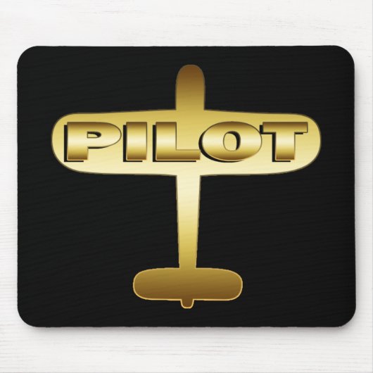 GOLDflugzeug-PILOT Mousepad (Vorne)