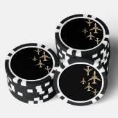 Goldflugzeuge Pokerchips (Stapel)