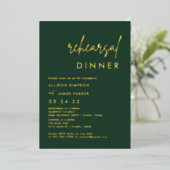 Goldfohlen Emerald Green Probe Dinner Folieneinladung (Stehend vorne)