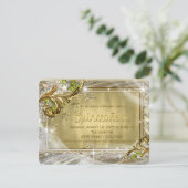 Goldfohlen Quinceañera Einladung (Stehend Vorderseite)