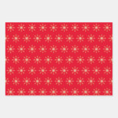 Goldfohlen Weihnachtsschneeflocke Geschenkpapier Set (Vorderseite)