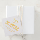Goldfoil 24 Stunden und Counting Hochzeit Probe Geschenkanhänger (Mit Box)