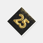 Goldfoil 25 Ballons und Confetti Napkins Serviette (Ecke)