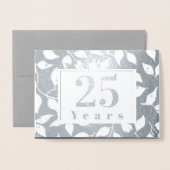 Goldfoil 25. Hochzeitstag Einladungen (Vorderseite mit Umschlag)
