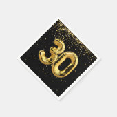 Goldfoil 30 Ballons und Confetti Napkins Serviette (Ecke)