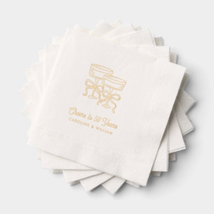 Goldfoil 50. Hochzeitstag Party Napkins Servietten Mit Folie