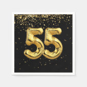Goldfoil 55 Balloons und Confetti Napkins Serviette (Vorderseite)