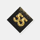 Goldfoil 55 Balloons und Confetti Napkins Serviette (Ecke)