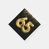 Goldfoil 65 Balloons und Confetti Napkins Serviette (Ecke)
