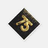 Goldfoil 75 Balloons und Confetti Napkins Serviette (Ecke)