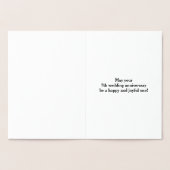 Goldfoil 7. Hochzeitstag + Individuelle Name Folienkarte (Innenseite)