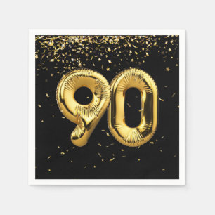 Goldfoil 90 Ballons und Confetti Napkins Serviette