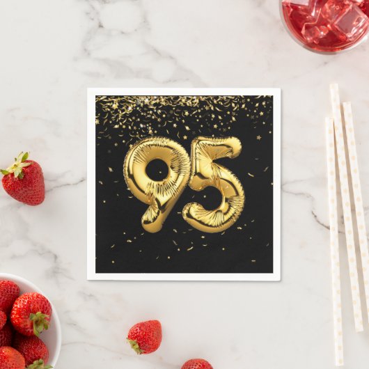Goldfoil 95 Balloons und Confetti Napkins Serviette (Beispiel)