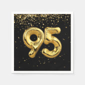 Goldfoil 95 Balloons und Confetti Napkins Serviette (Vorderseite)