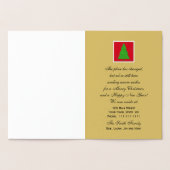 Goldfoil Änderung der Adresse Weihnachtskarte Folienkarte (Innenseite)