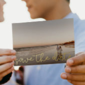 Goldfoil-Ankündigung Save the Date Karte