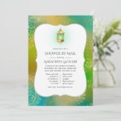 Goldfoil Arabian Bollywood Dusche von Mail Einladung (Stehend Vorderseite)