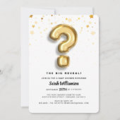 Goldfoil-Ballon-Brief und Confetti Einladung (Vorderseite)
