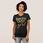 Goldfoil Birthday Girl Shirt (Vorne ganz)