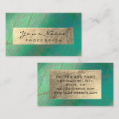 Goldfoil Botanical Brown Couch Therapeut Grün Visitenkarte (Vorne/Hinten)