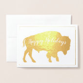 Goldfoil Buffalo Holiday Thoreau Zitat Folienkarte (Vorderseite mit Umschlag)