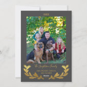 Goldfoil Collage auf grauem Foto Weihnachten (Rückseite)