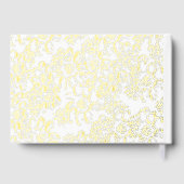 Goldfoil Daisies Blumenweiße Hochzeit Gästebuch (Rückseite)