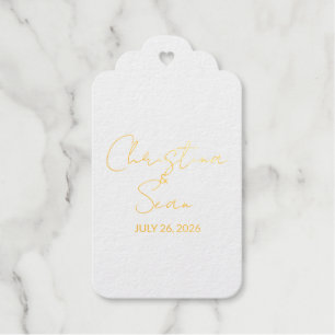 Goldfoil Dolphin Wedding Couple Geschenkanhänger