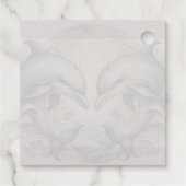 Goldfoil Dolphin Wedding Couple Geschenkanhänger (Rückseite)