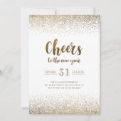 Goldfoil jubelt für die Neujahrsparty Einladung (Vorderseite)