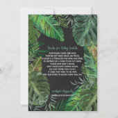 Goldfoil Jungle Safari Tierdusche Einladung (Rückseite)