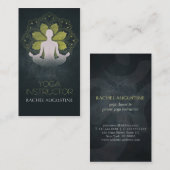 Goldfoil Mandala Floral & Yoga Meditation Pose Om Visitenkarte (Vorne/Hinten)
